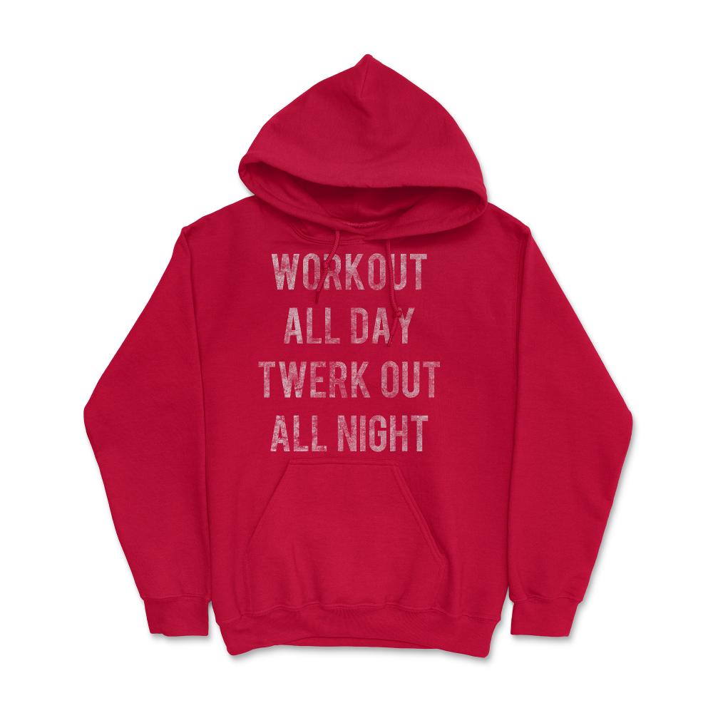 Workout All Day Retro - Hoodie - Red