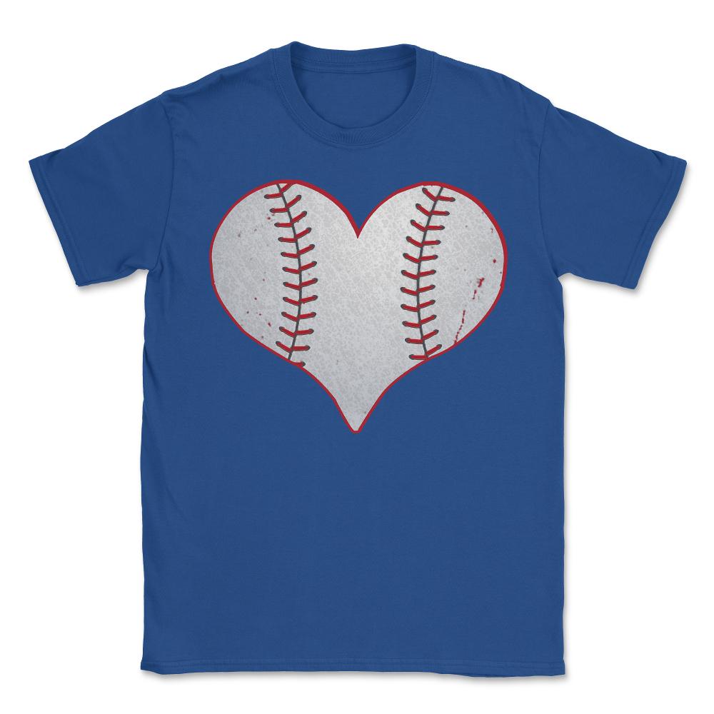 I Love Baseball Heart - Unisex T-Shirt - Royal Blue