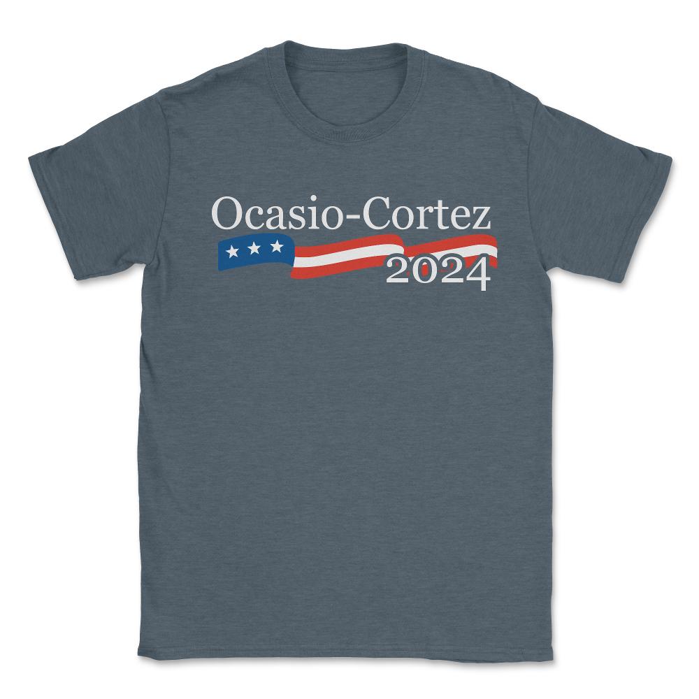 Alexandria Ocasio Cortez 2024 - Unisex T-Shirt - Dark Grey Heather