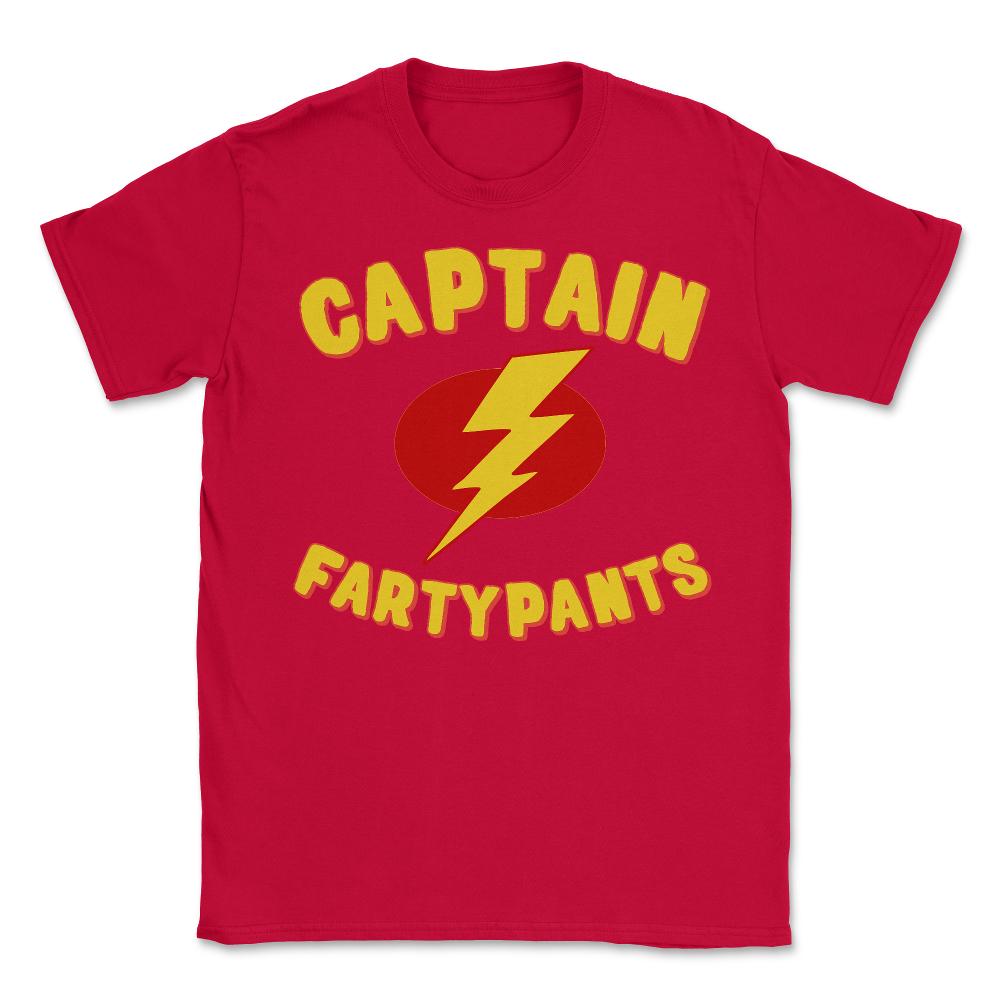 Captain Fartypants Funny Fart - Unisex T-Shirt - Red