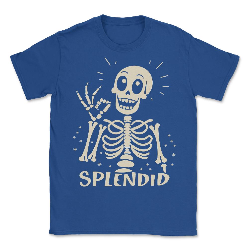 Splendid Skeleton Funny Halloween - Unisex T-Shirt - Royal Blue