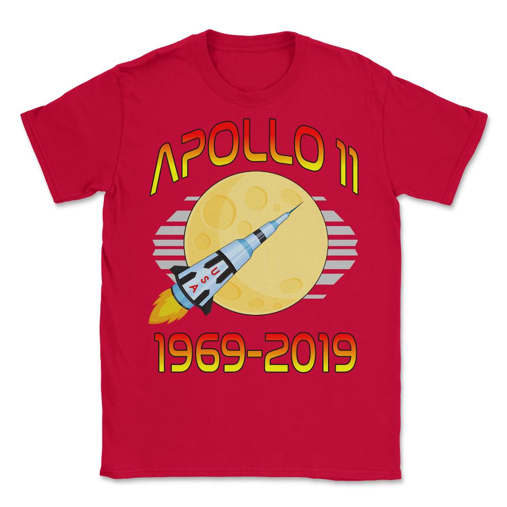 Apollo 11 50th Anniversary Retro Moon Landing - Unisex T-Shirt - Red