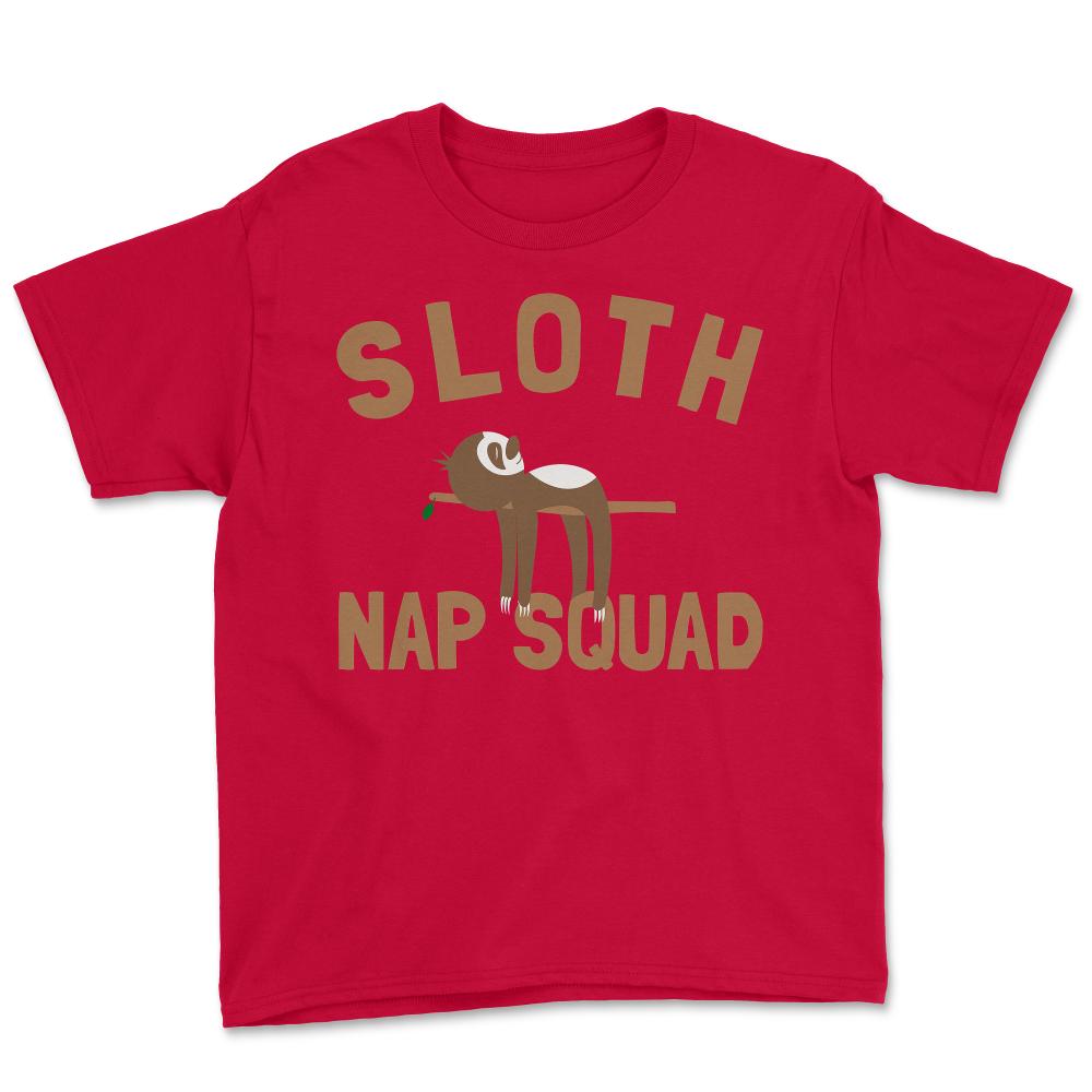 Sloth Nap Squad - Youth Tee - Red