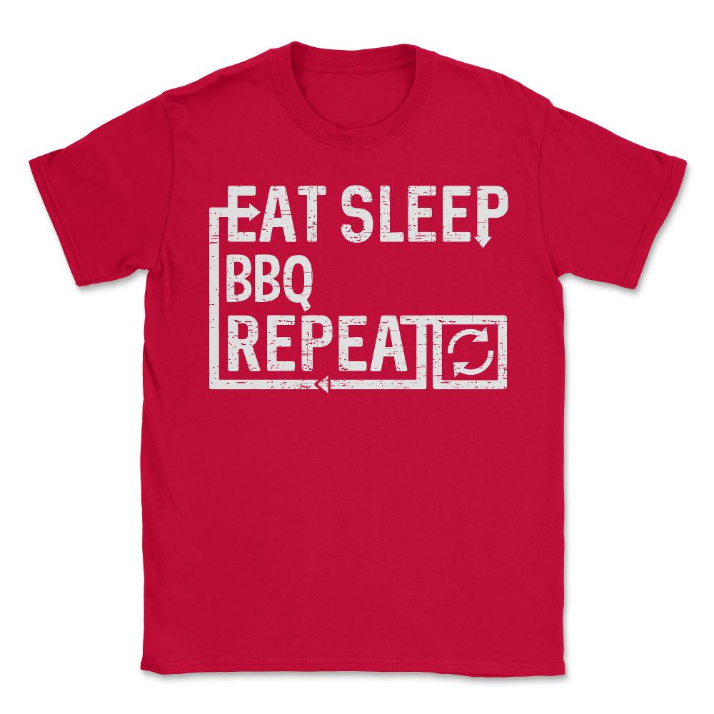 Eat Sleep BBQ - Unisex T-Shirt - Red