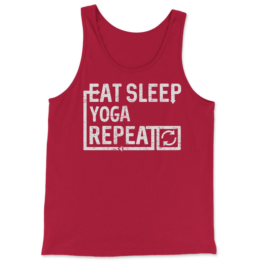 Eat Sleep Yoga - Tank Top - Red