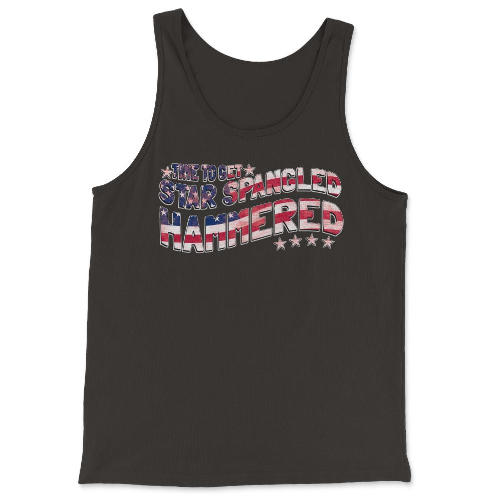 Time to Get Star Spangled Hammered 4th of July - Tank Top - Black