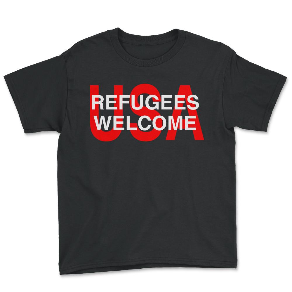 Syrian Refugees Welcome - Youth Tee - Black