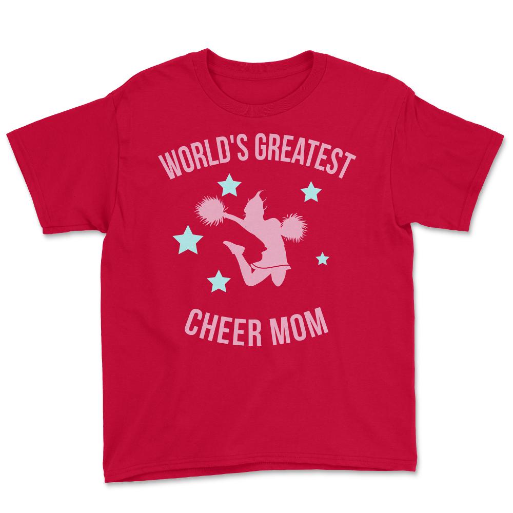 Worlds Greatest Cheer Mom - Youth Tee - Red