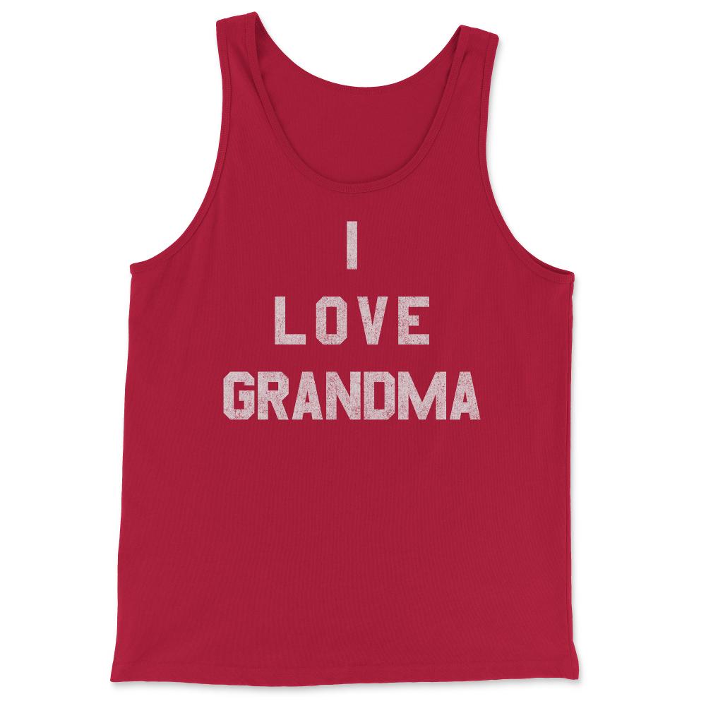 I Love Grandma White Retro - Tank Top - Red