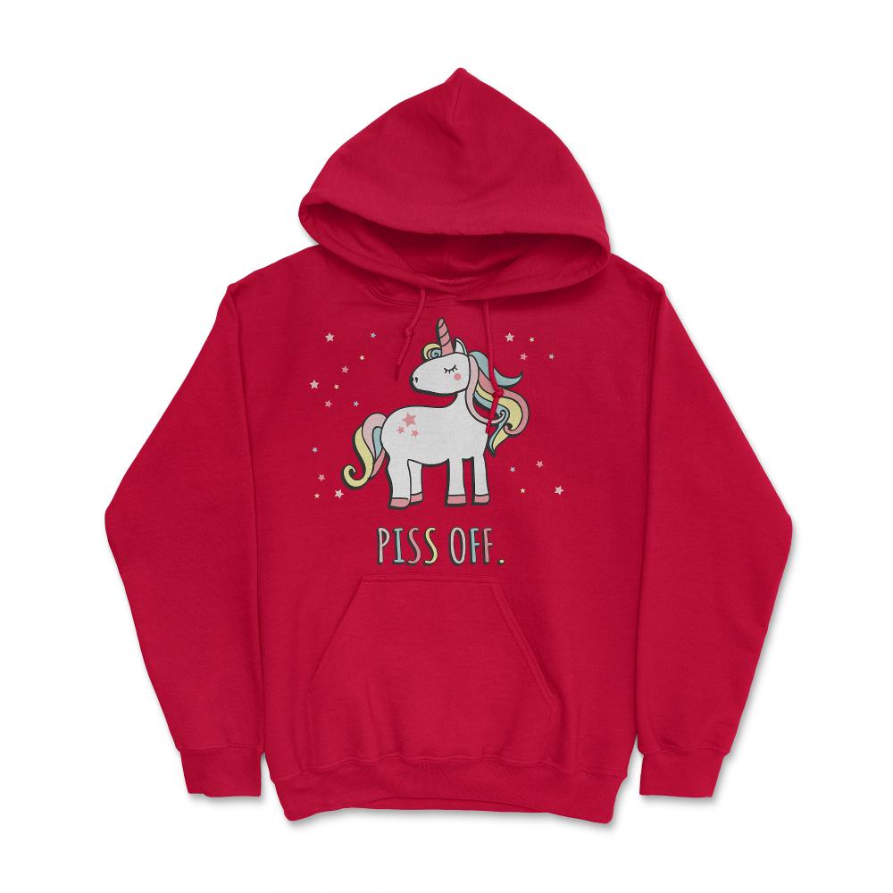 Piss Off Sarcastic Unicorn - Hoodie - Red