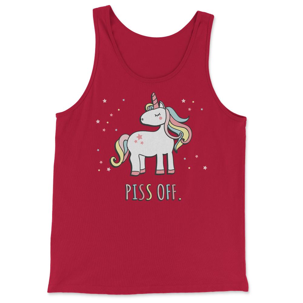 Piss Off Sarcastic Unicorn - Tank Top - Red