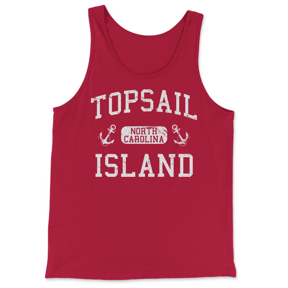 Topsail Island North Carolina - Tank Top - Red