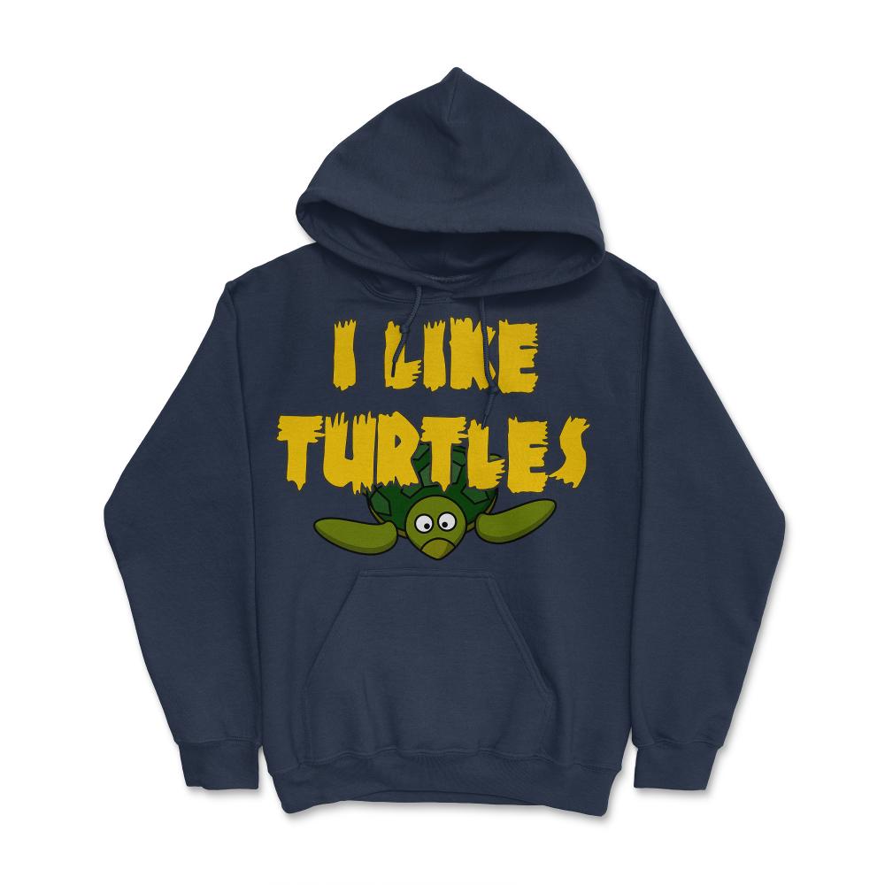 I Like Turtles - Hoodie - Navy