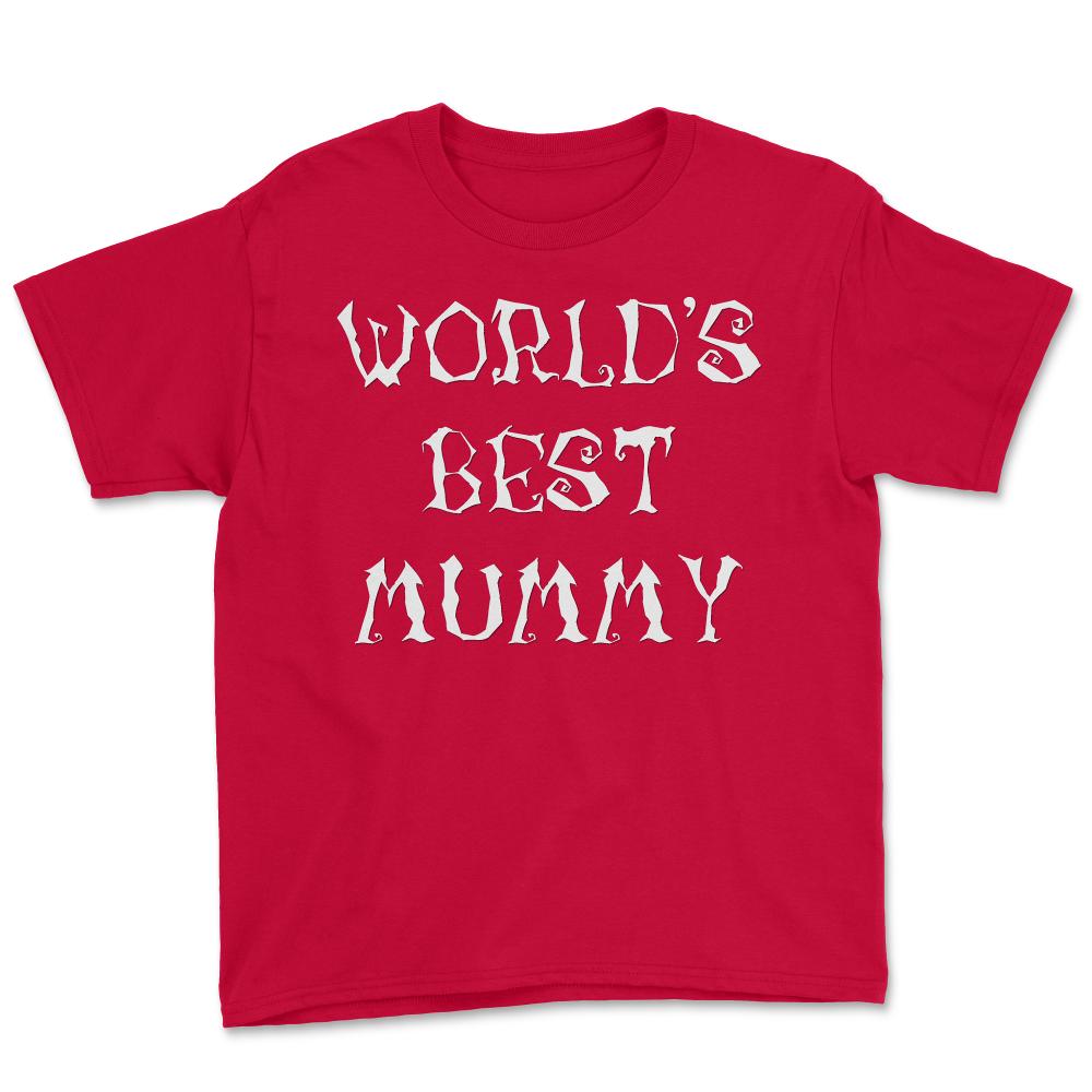 World's Best Mummy Halloween - Youth Tee - Red