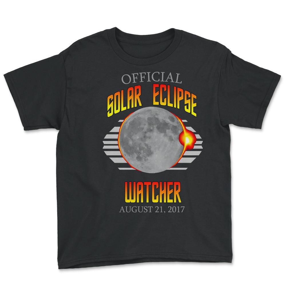 Official Solar Eclipse Watcher - Youth Tee - Black
