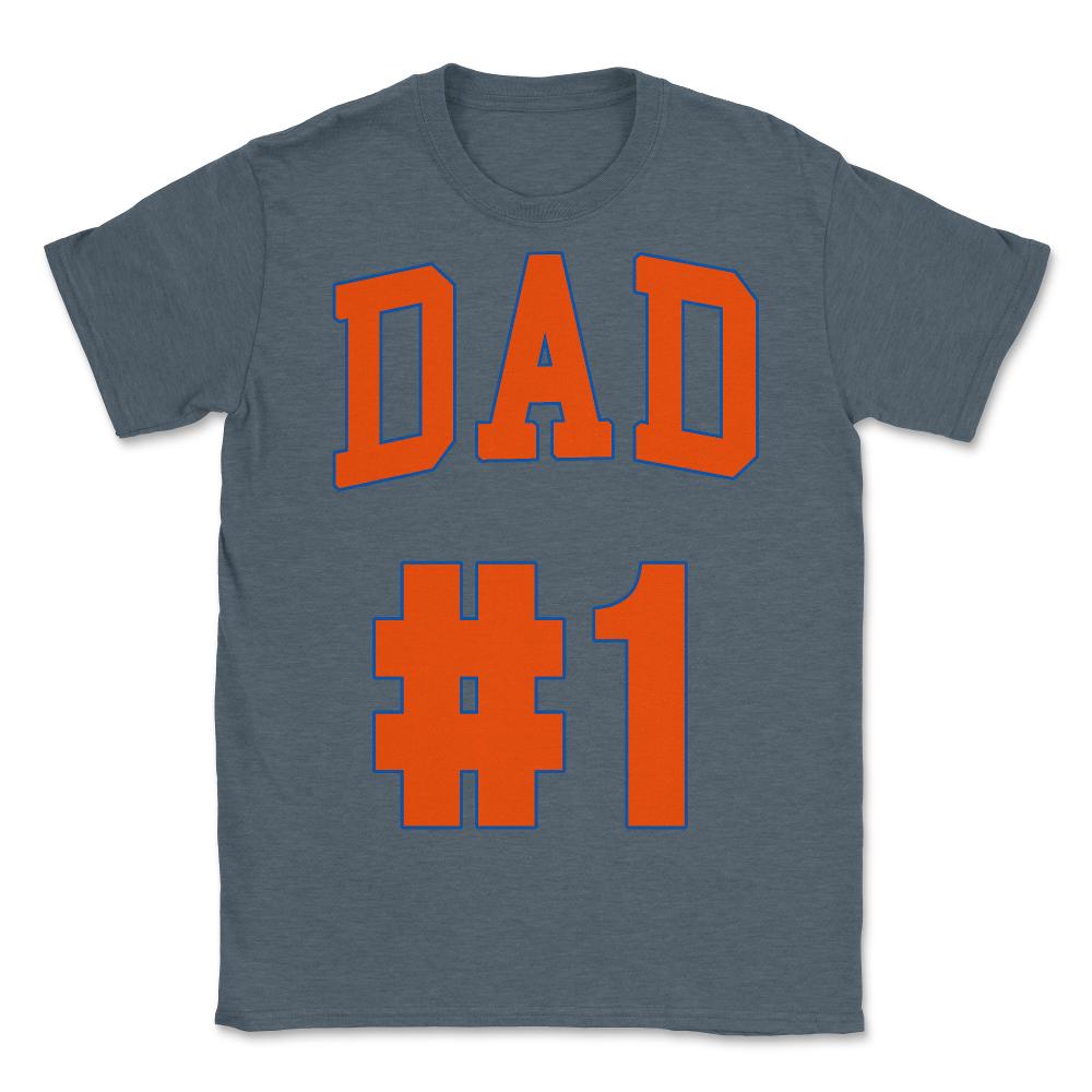#1 dad - Unisex T-Shirt - Dark Grey Heather