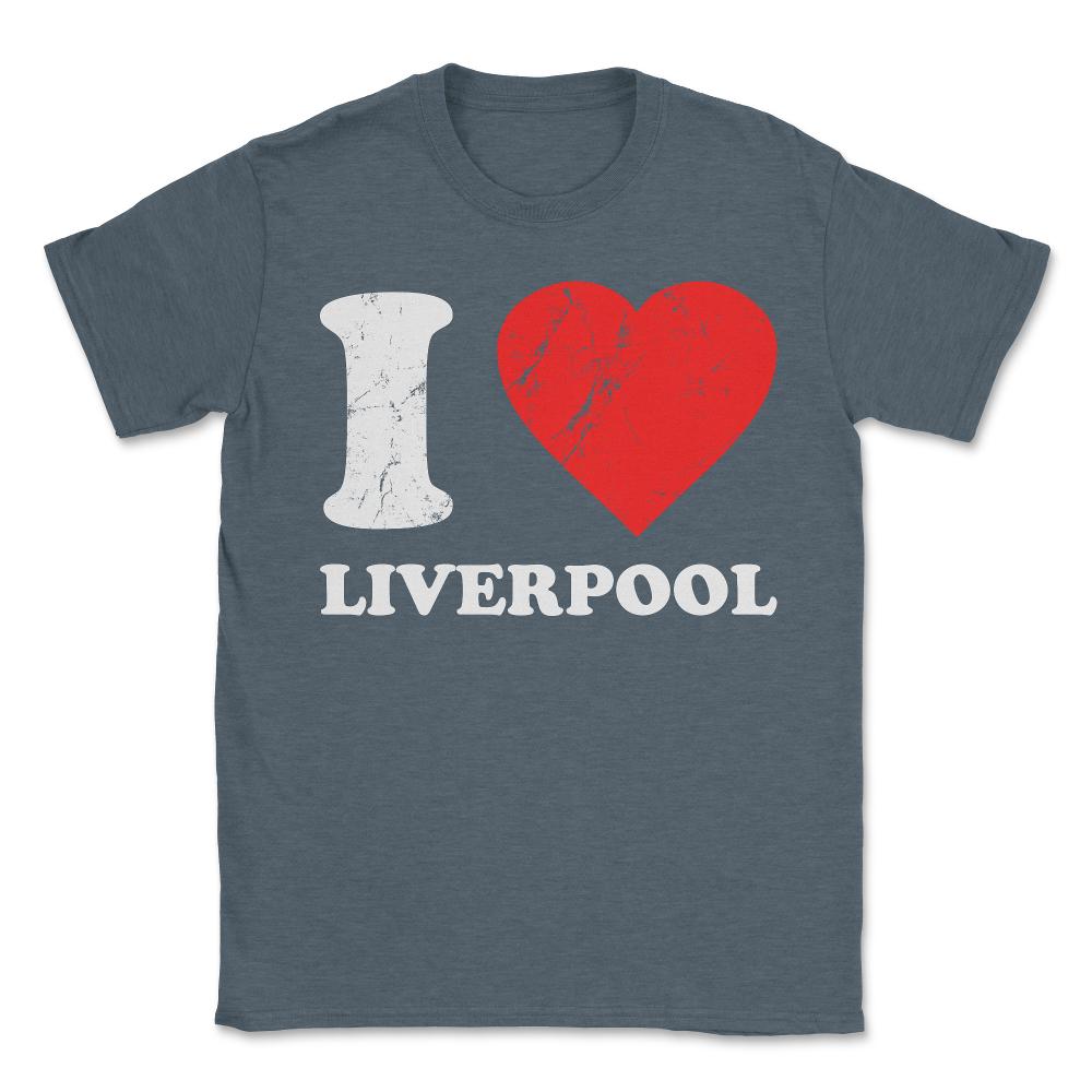 I Love Liverpool - Unisex T-Shirt - Dark Grey Heather