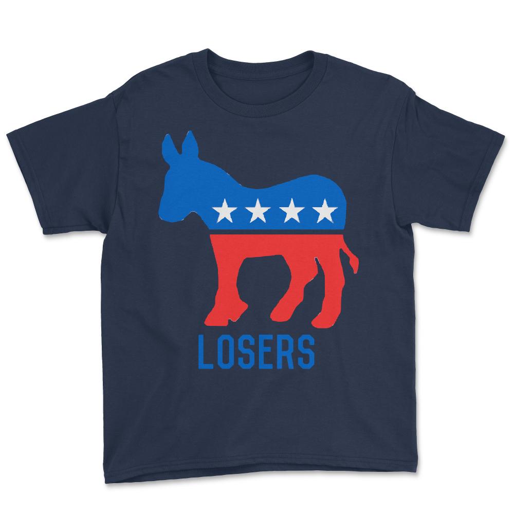Democrat Donkey Losers - Youth Tee - Navy