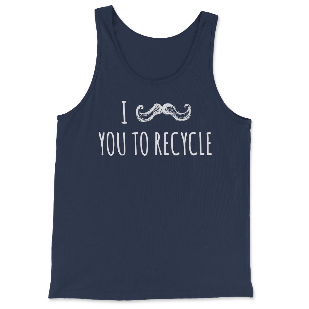 I Mustache You To Recycle - Tank Top - Navy