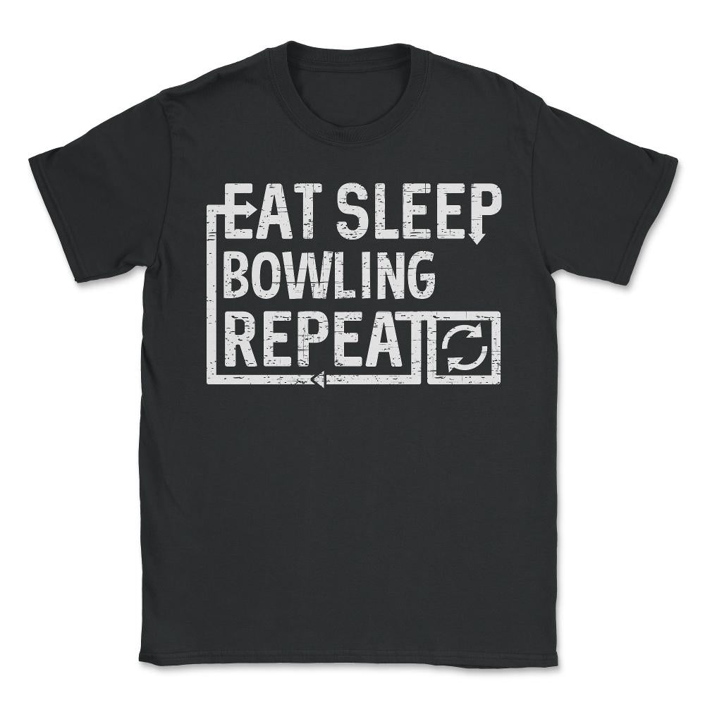 Eat Sleep Bowling - Unisex T-Shirt - Black