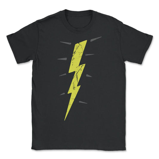 Retro Lightening Bolt - Unisex T-Shirt - Black