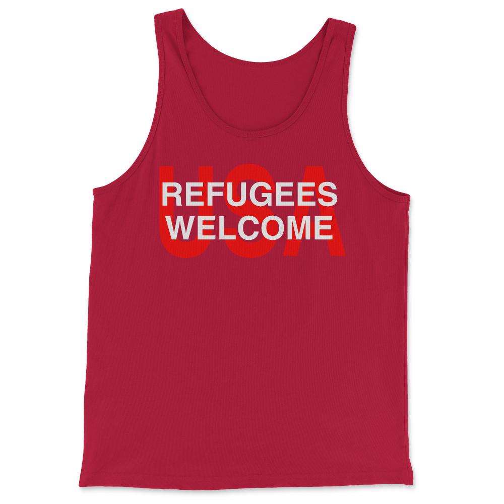 Syrian Refugees Welcome - Tank Top - Red