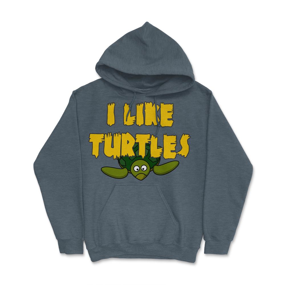 I Like Turtles - Hoodie - Dark Grey Heather