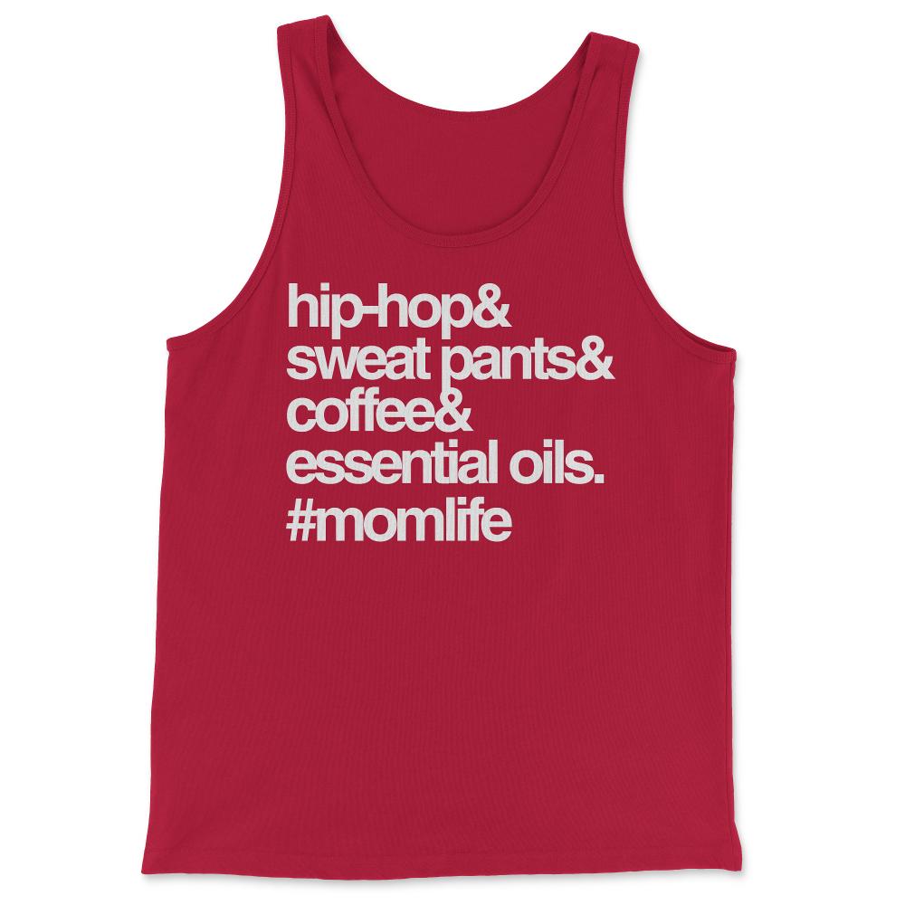 Hip Hop Sweat Pants Essential Oils Coffee Momlife - Tank Top - Red