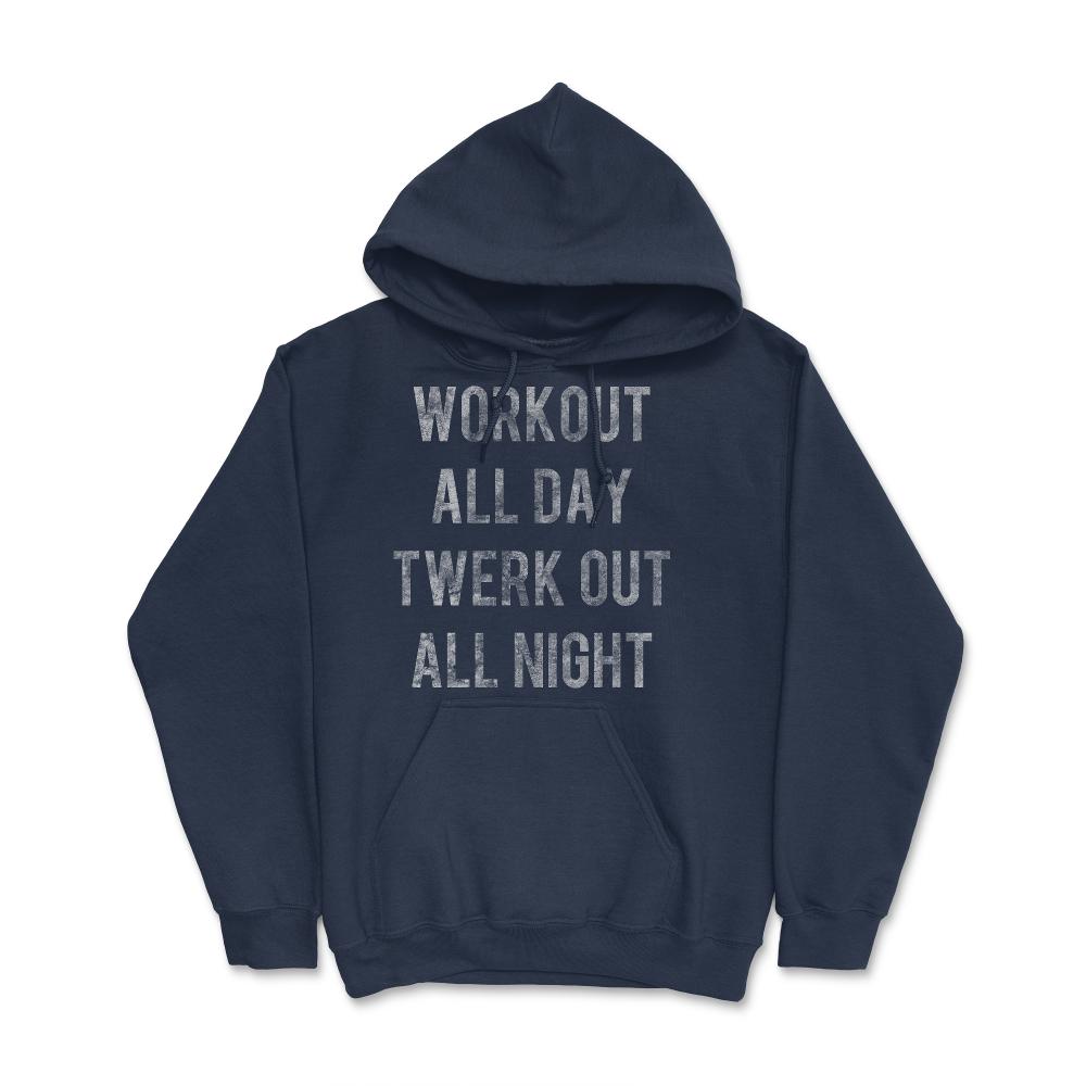 Workout All Day Retro - Hoodie - Navy