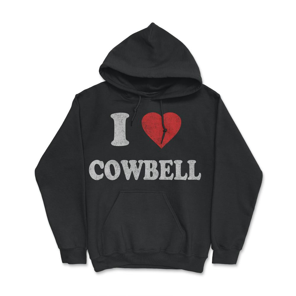 I Love Cowbell Retro - Hoodie - Black