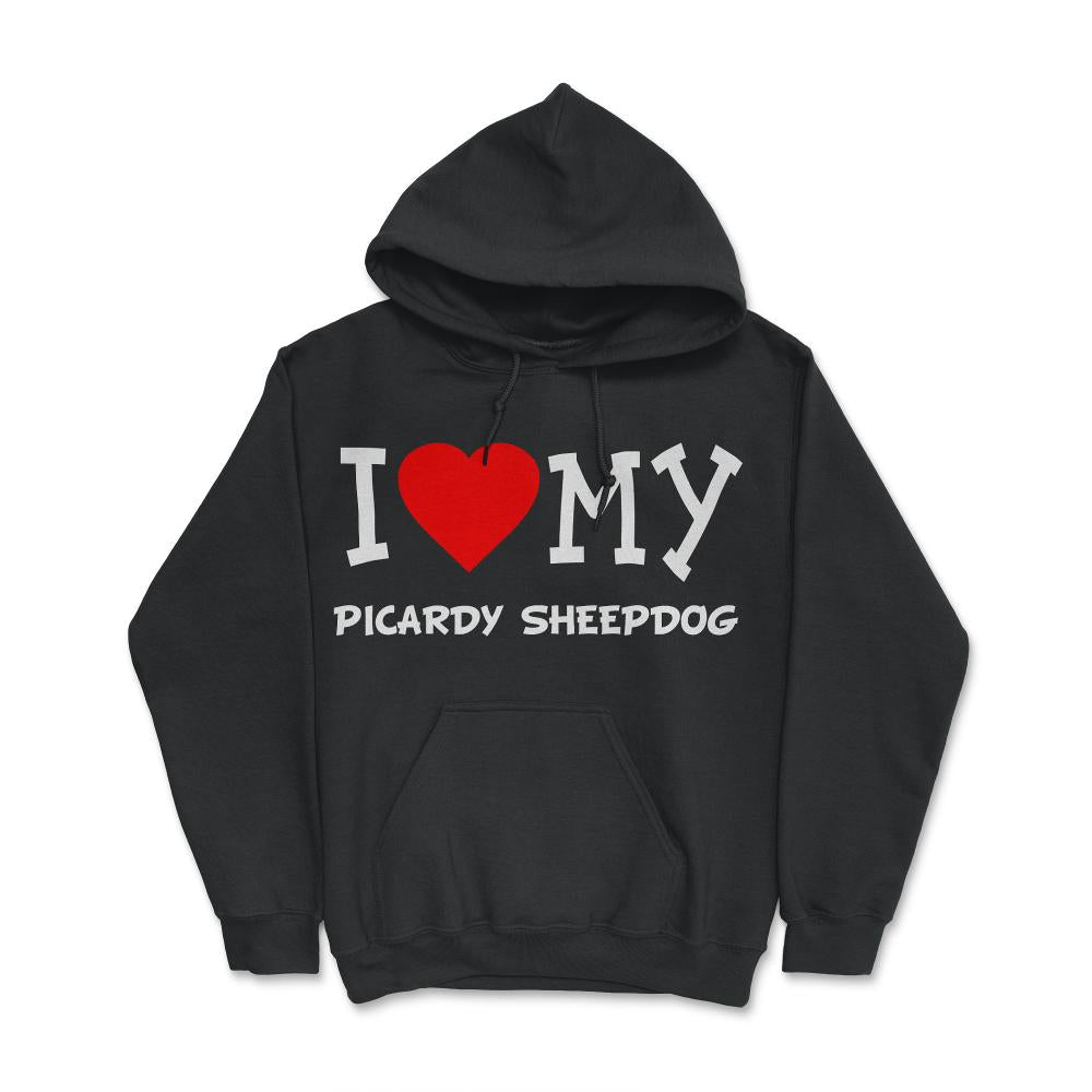 I Love My Picardy Sheepdog Dog Breed - Hoodie - Black