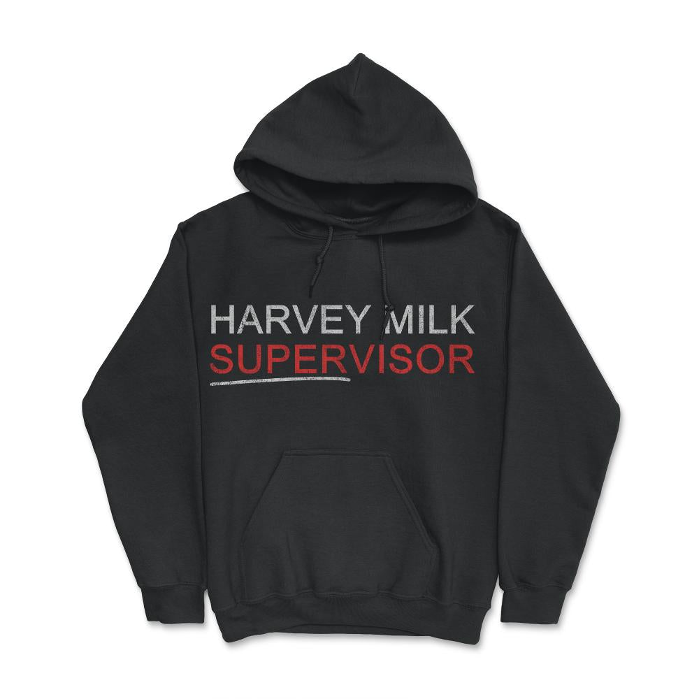Harvey Milk Supervisor Distressed - Hoodie - Black