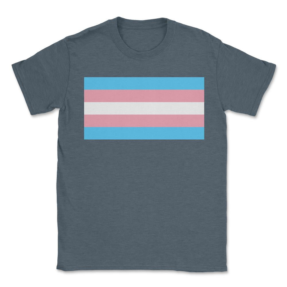 Transgender Pride Flag - Unisex T-Shirt - Dark Grey Heather