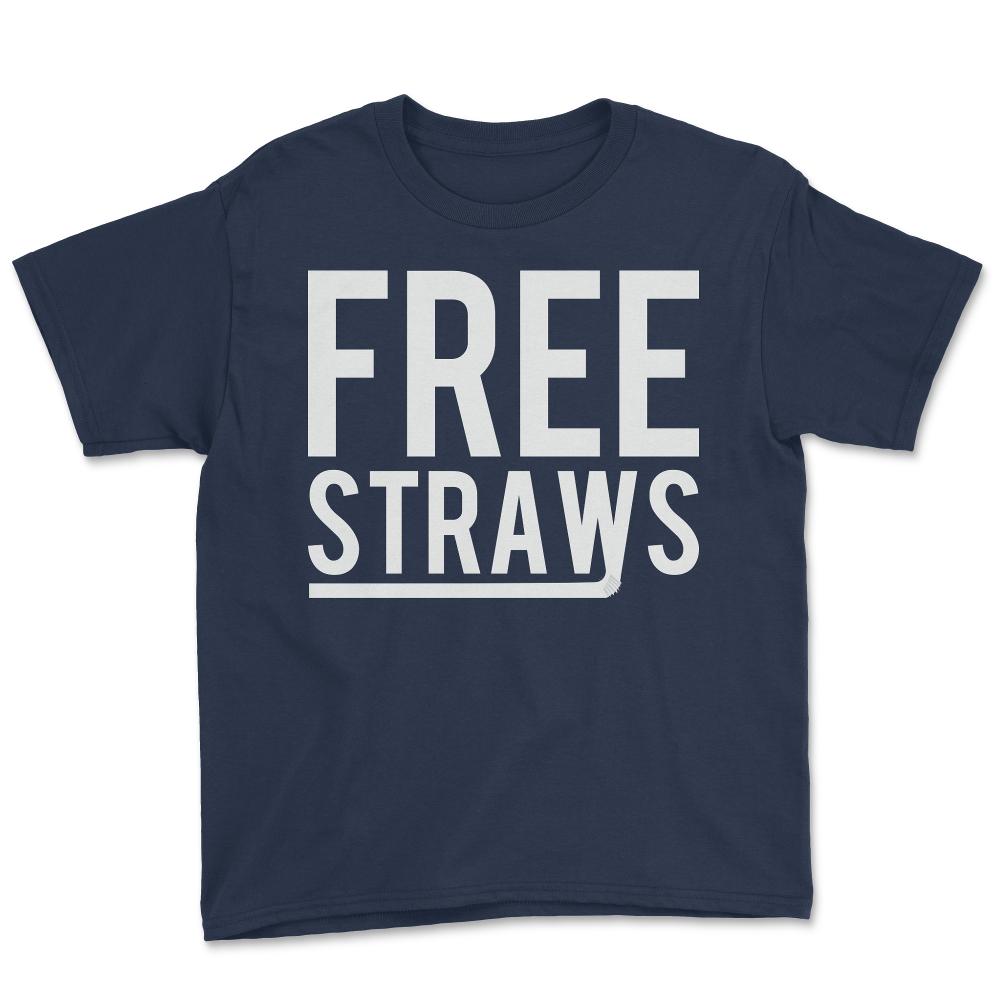 Free Straws Anti-Ban - Youth Tee - Navy