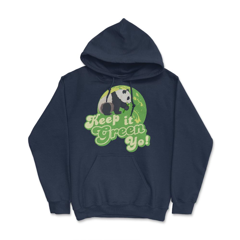 Keep It Green Panda Yo - Hoodie - Navy