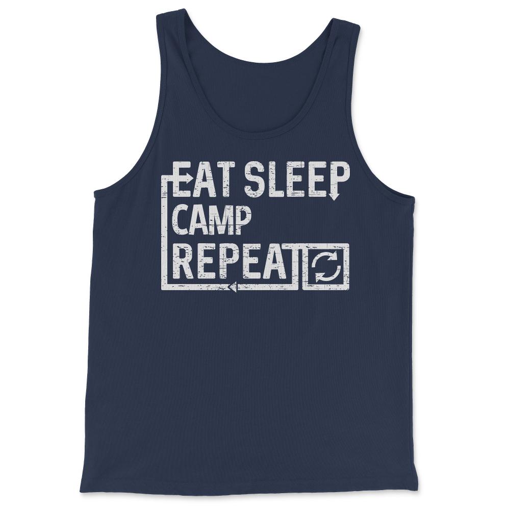 Eat Sleep Camp - Tank Top - Navy