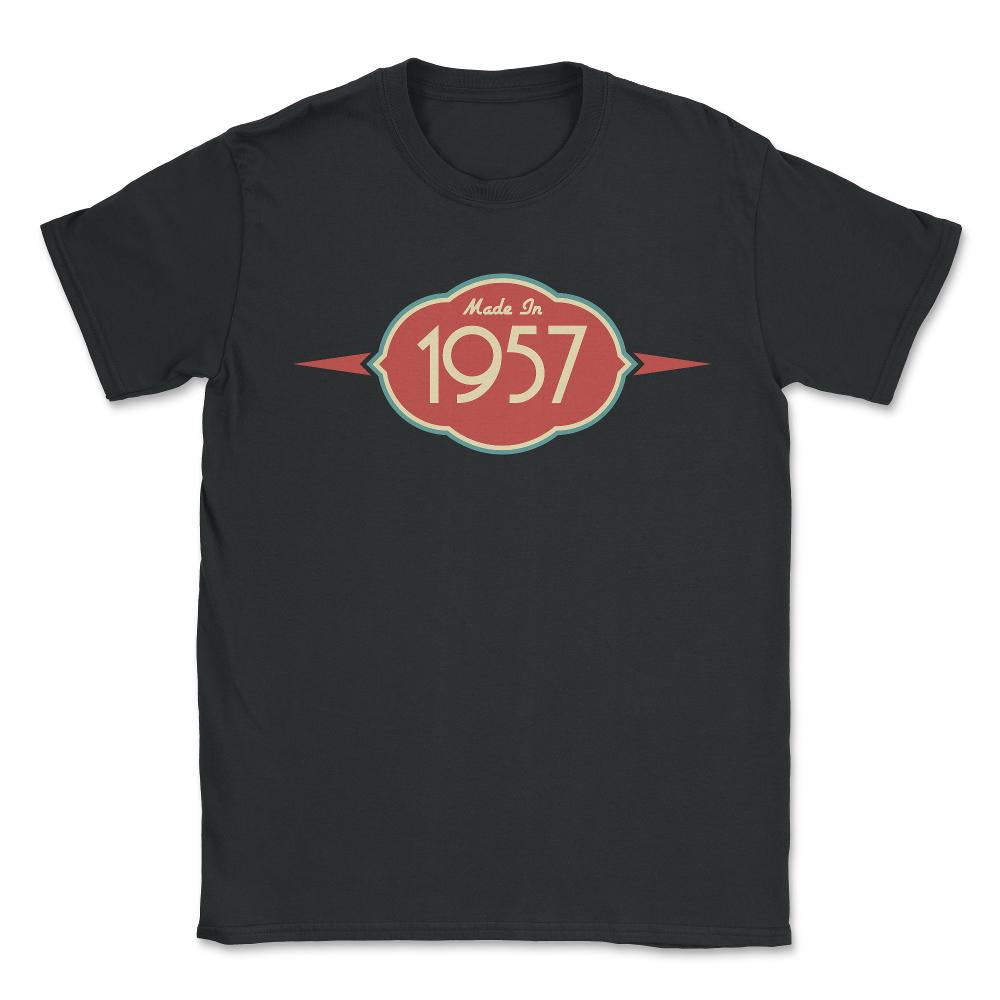 Retro Made In 1957 - Unisex T-Shirt - Black