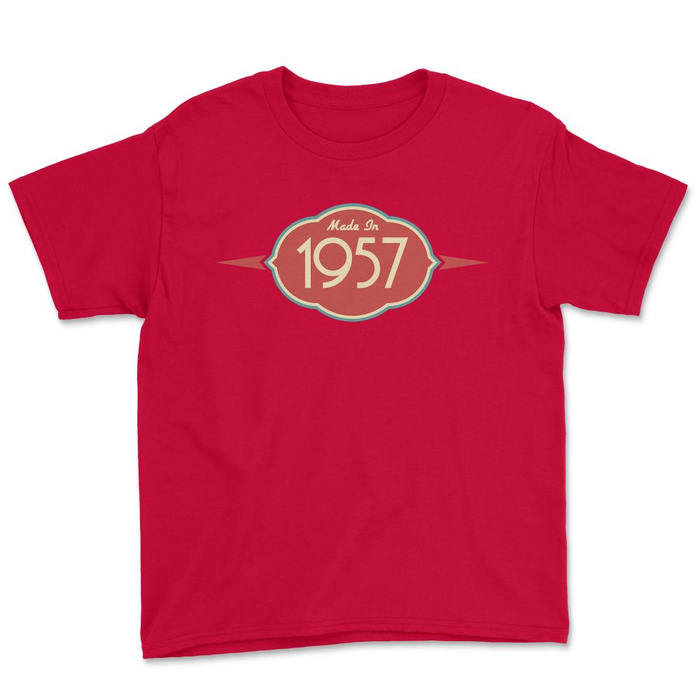 Retro Made In 1957 - Youth Tee - Red