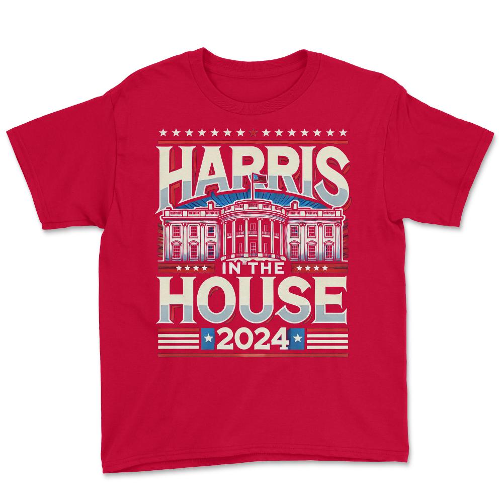 Kamala Harris in the House 2024 - Youth Tee - Red