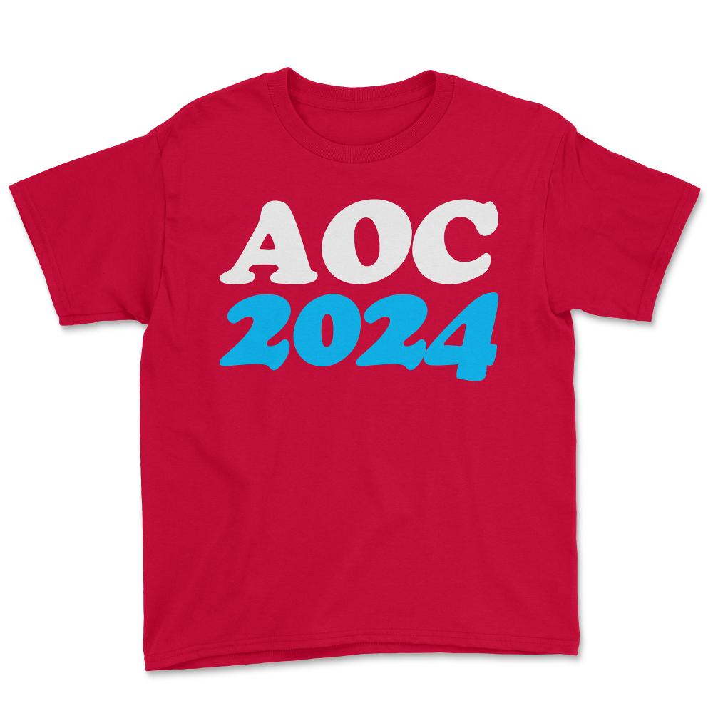 AOC Alexandria Ocasio-Cortez 2024 - Youth Tee - Red