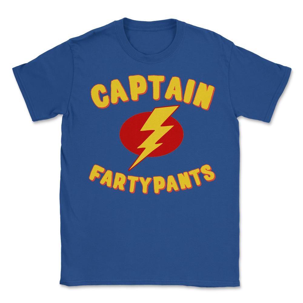 Captain Fartypants Funny Fart - Unisex T-Shirt - Royal Blue