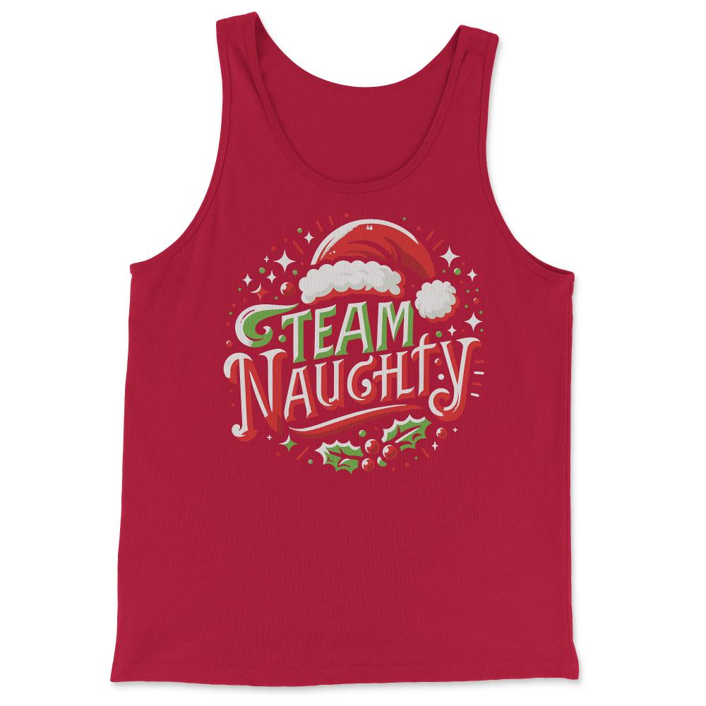 Team Naughty Funny Christmas - Tank Top - Red