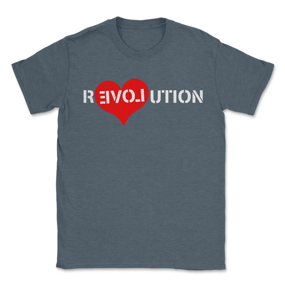 Revolution Of Love - Unisex T-Shirt - Dark Grey Heather