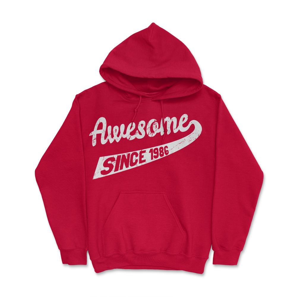 Awesome Since 1986 - Hoodie - Red