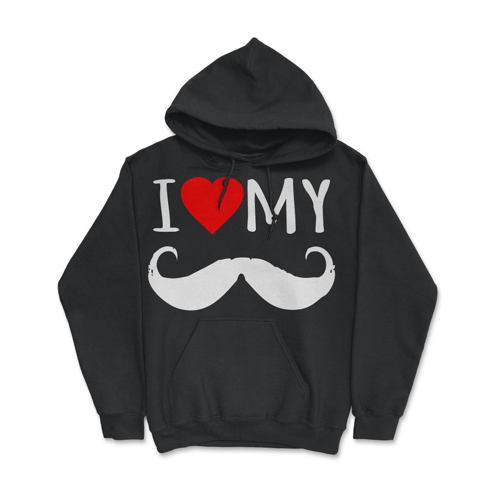 I Love My Moustache - Hoodie - Black