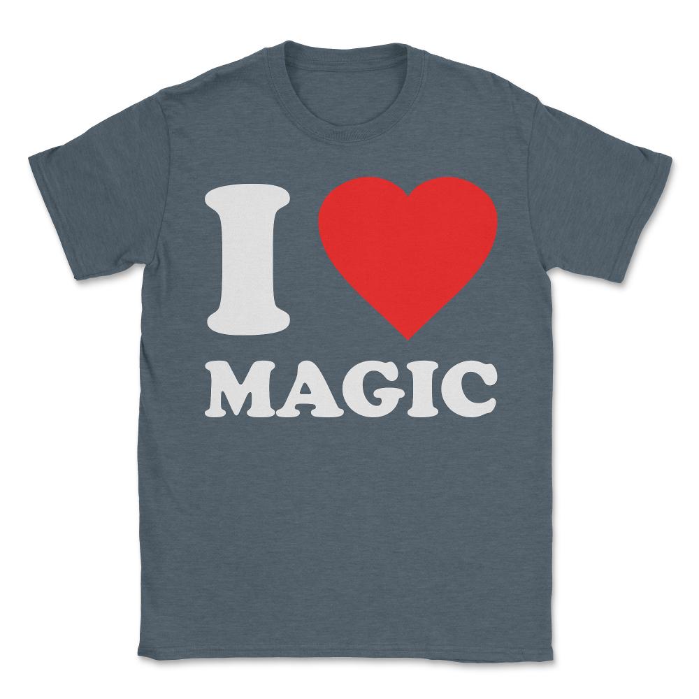 I Love Magic - Unisex T-Shirt - Dark Grey Heather