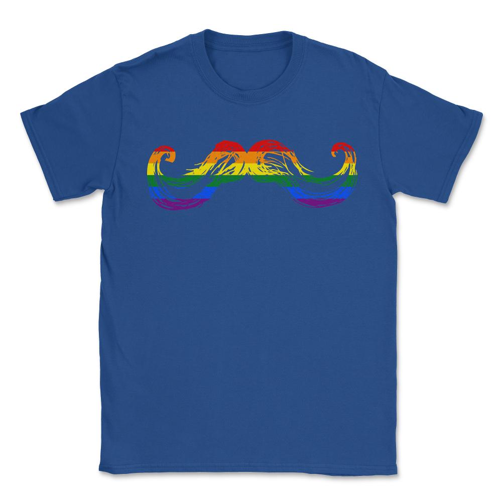 Gay Pride Mustache - Unisex T-Shirt - Royal Blue