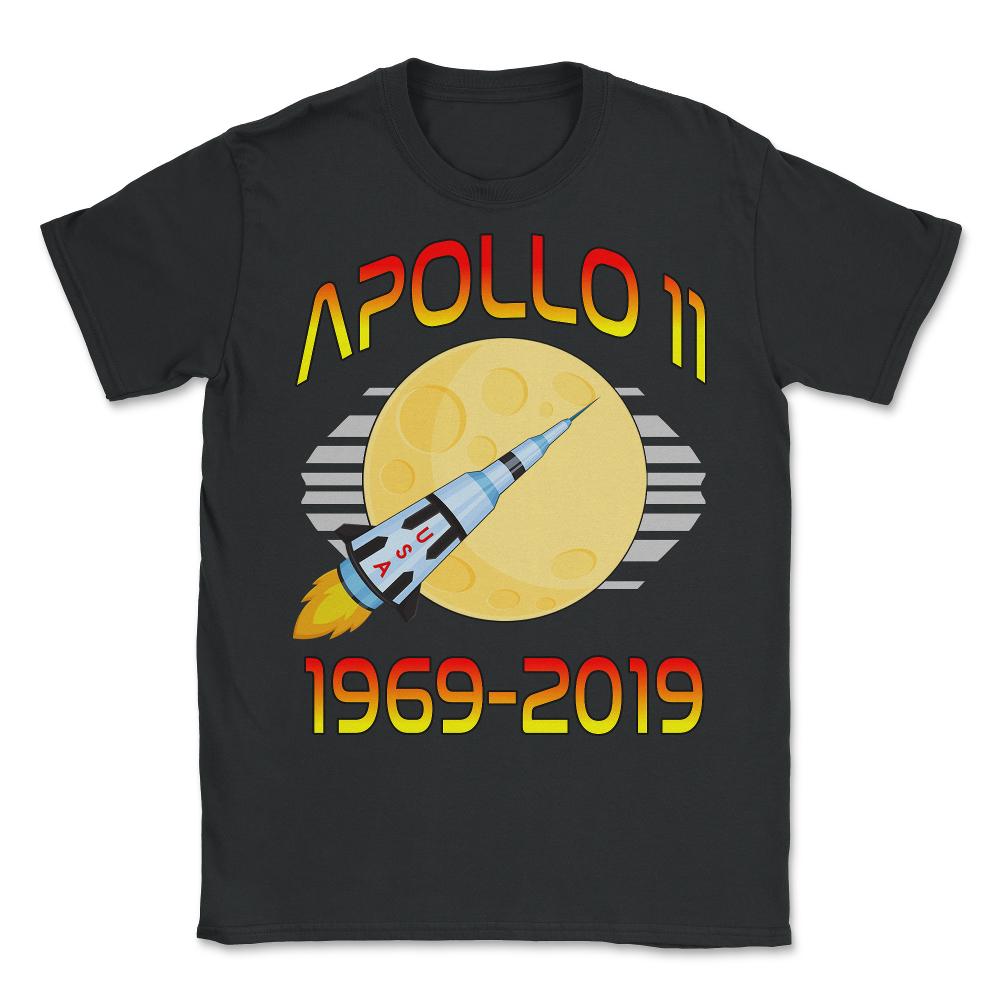 Apollo 11 50th Anniversary Retro Moon Landing - Unisex T-Shirt - Black