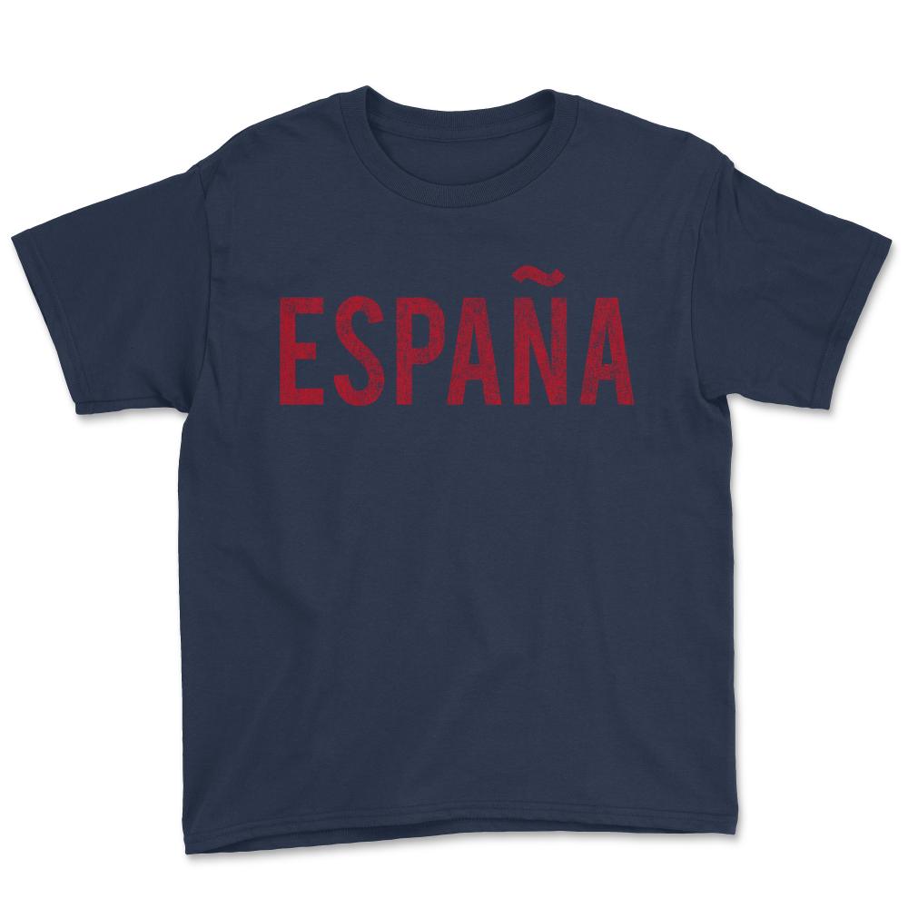 Spain Espana Retro - Youth Tee - Navy