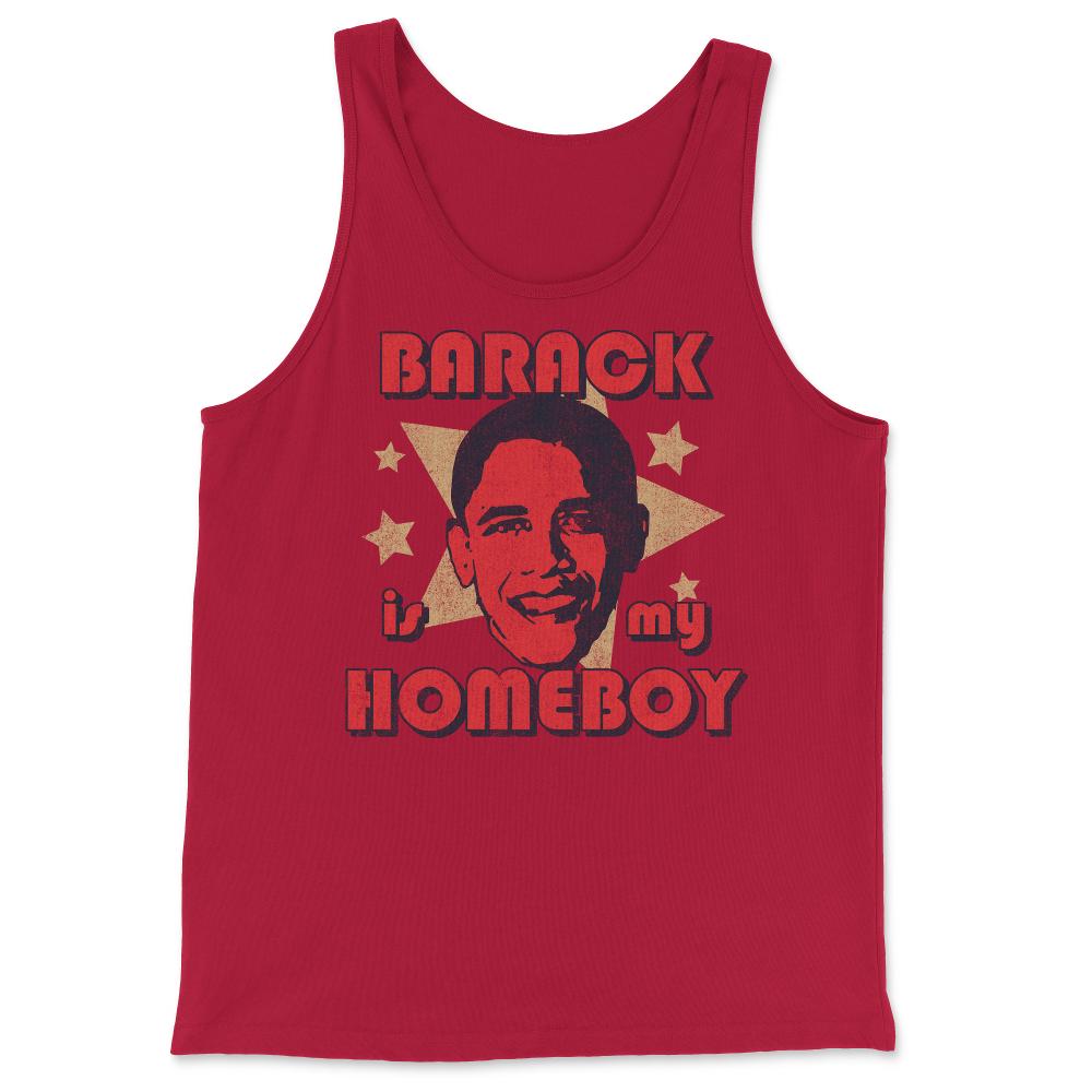 Barack Is My Homeboy Retro - Tank Top - Red
